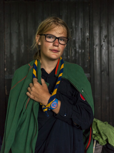 A portrait of "Tonks" a young member of the scout group "Weisse Rose" from Dortmund. / A portrait of "Tonks" a young member of the scout group "Weisse Rose" from Dortmund, Germany.